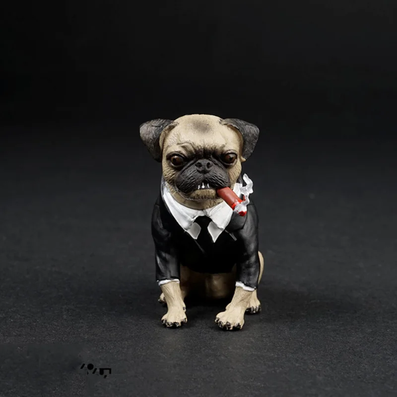 

ASTOYS AS032 1/6 Scale Scene Props Model Gentleman Black Suit Pug Dog with Cigar for 12inch Action Figure Body Toys