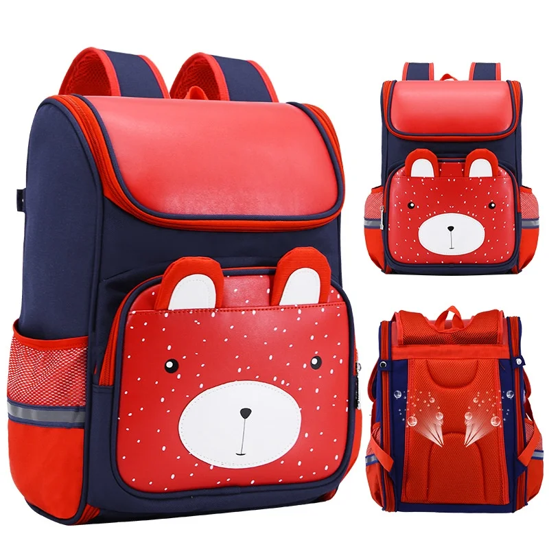Primary School Students Children Cute Kindergarten Rabbit Space British Style Bags New Kids Girl Boy Breathable PU Backpacks Hot