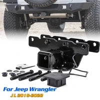 2 inch towing hitch receiver for 2018 2022 jeep wrangler jljlu 2 door 4 door rear tow trailer hitch receiver with cover kit