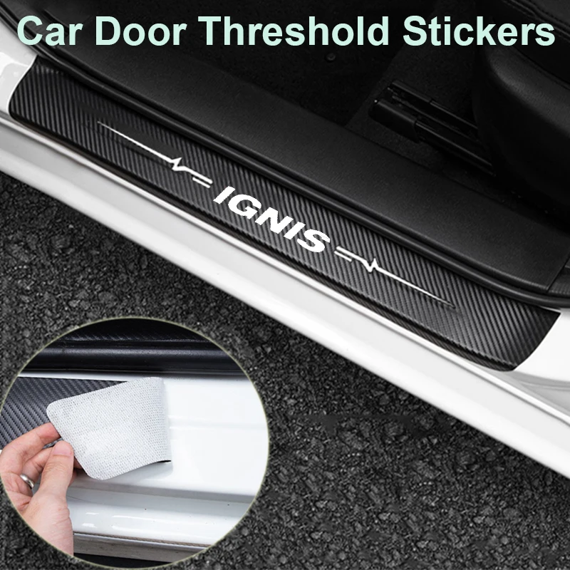 

Наклейки на порог двери автомобиля, Защитная Наклейка на порог, Накладка на порог, пленка для логотипа Suzuki IGNIS, наклейки для царапин