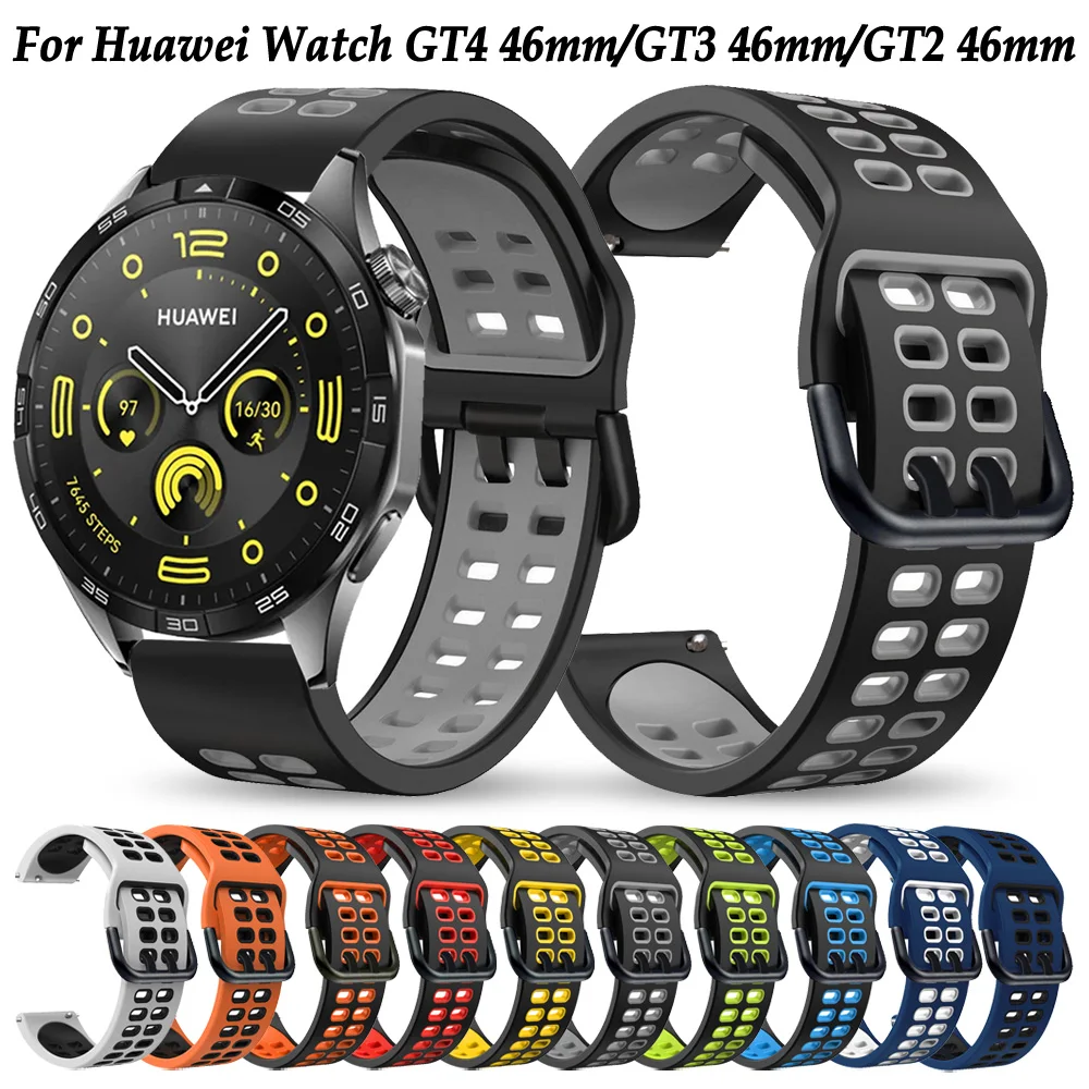 

Ремешок для часов Huawei Watch GT 4/3 Pro/2E/GT2 46 мм, силиконовый браслет для наручных часов GT2e GT3 Pro 46 мм, 22 мм