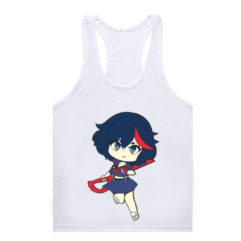 

Summer Kawaii Manga Harajuku sleeveless Gym tank Gym t-tank top menman Korea Style Ulzzang Fashion tank Gym t-tank top menCartoo