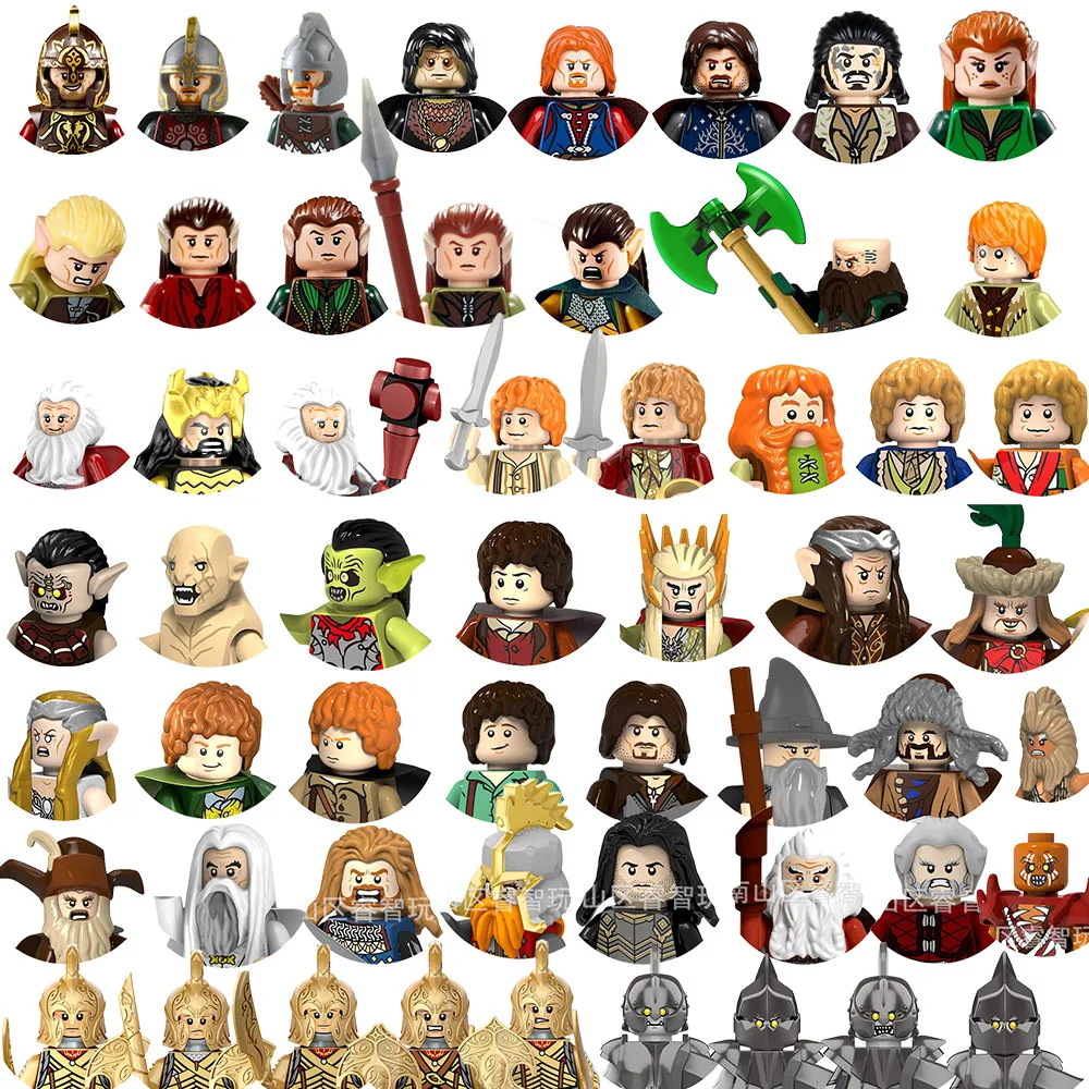 Elves Orcs Army Gandalf Dwarf Rohan Knight Game Thrones Rings Building Blocks Kids Toys Gifts