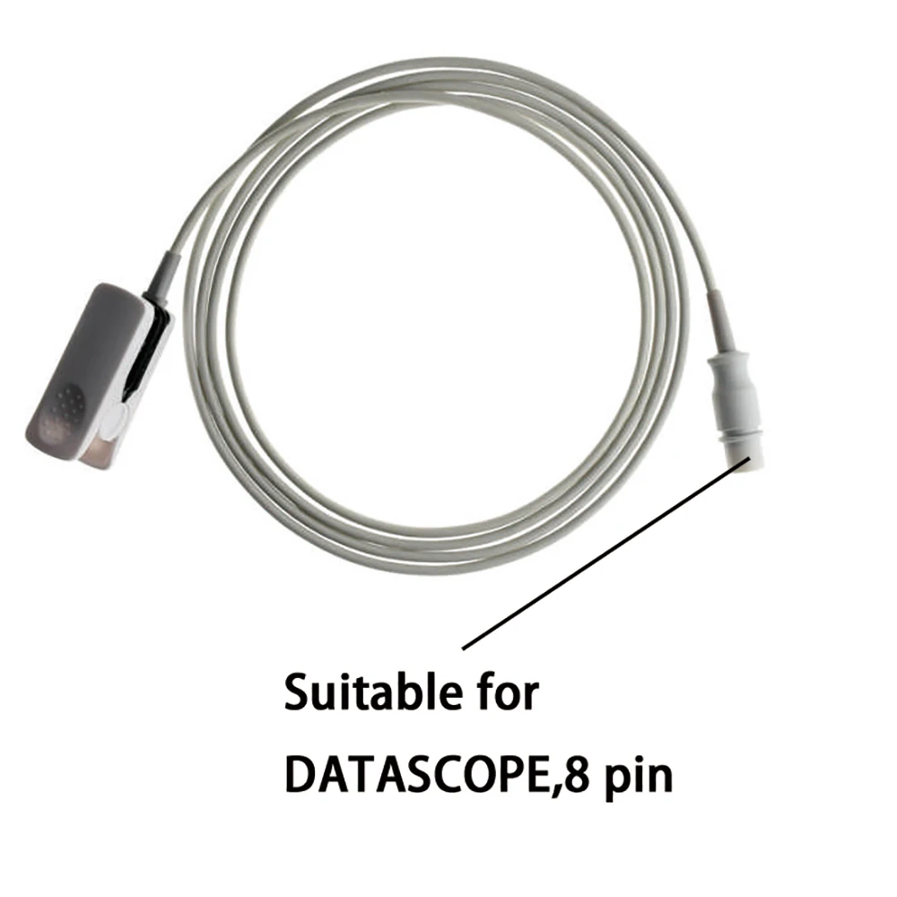 Совместим с DATASCOPE 8-контактным монитором. Многоразовый зонд Spo2 разъем кислорода в