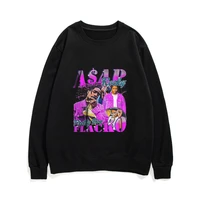 rap hip hop singer asap rocky portrait graphic aesthetics sweatshirt unisex oversized sweatshirts men women fashion streetwear
