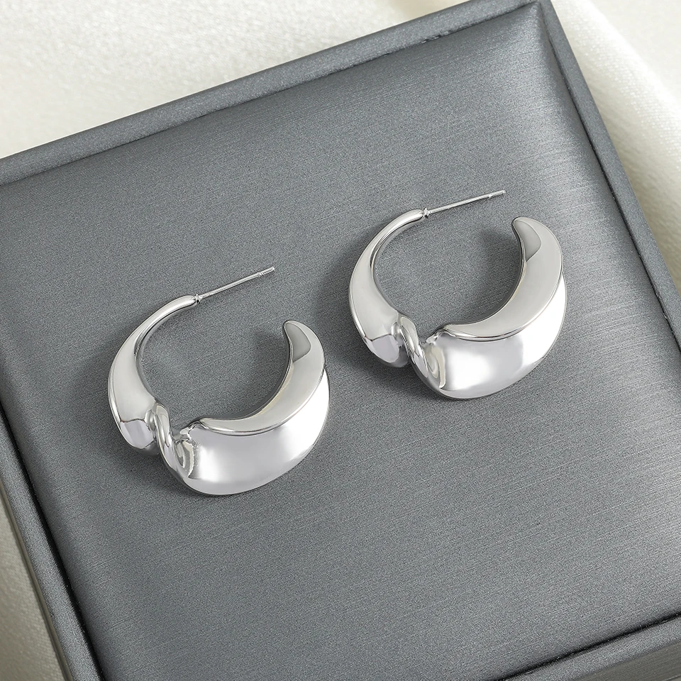 Открытые парные кольца FEEHOW золотого цвета с геометрическим дизайном модное