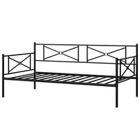 Costway Metal Daybed Frame Twin Size Slat Support Mattress Foundation Living Room Black