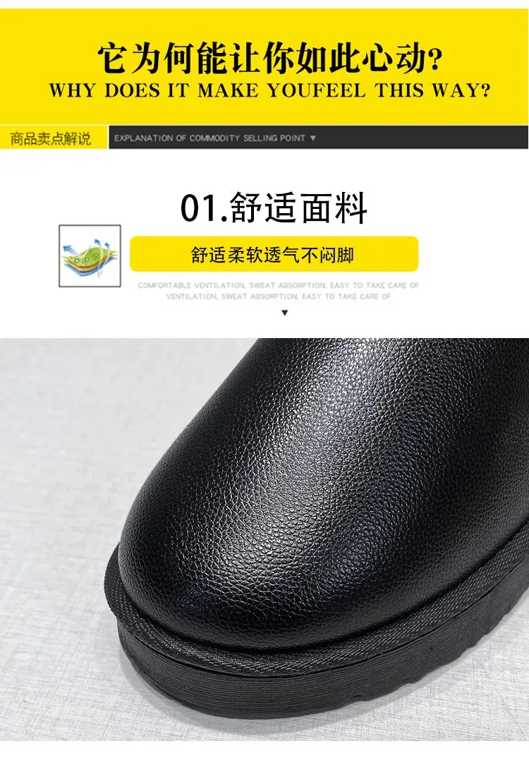 2022 Winter New Fashion Black Brown Short Boots Ladies Snow Boots Wild Warm Short Boots Women   Size 43 Women Shoes