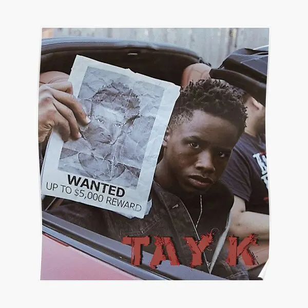 

Tay K Wanted Poster Modern Wall Mural Picture Vintage Home Room Print Painting Art Decoration Funny Decor No Frame