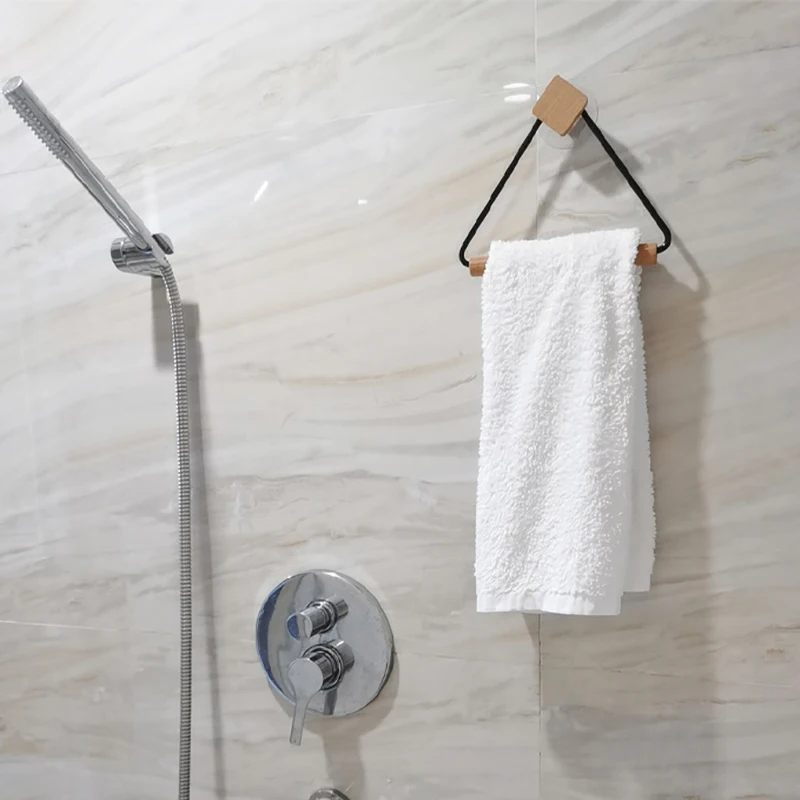 modern black gold stainless steel toilet paper holder wall mounted towel rack wooden stick paper roll holder for bathroom decor free global shipping