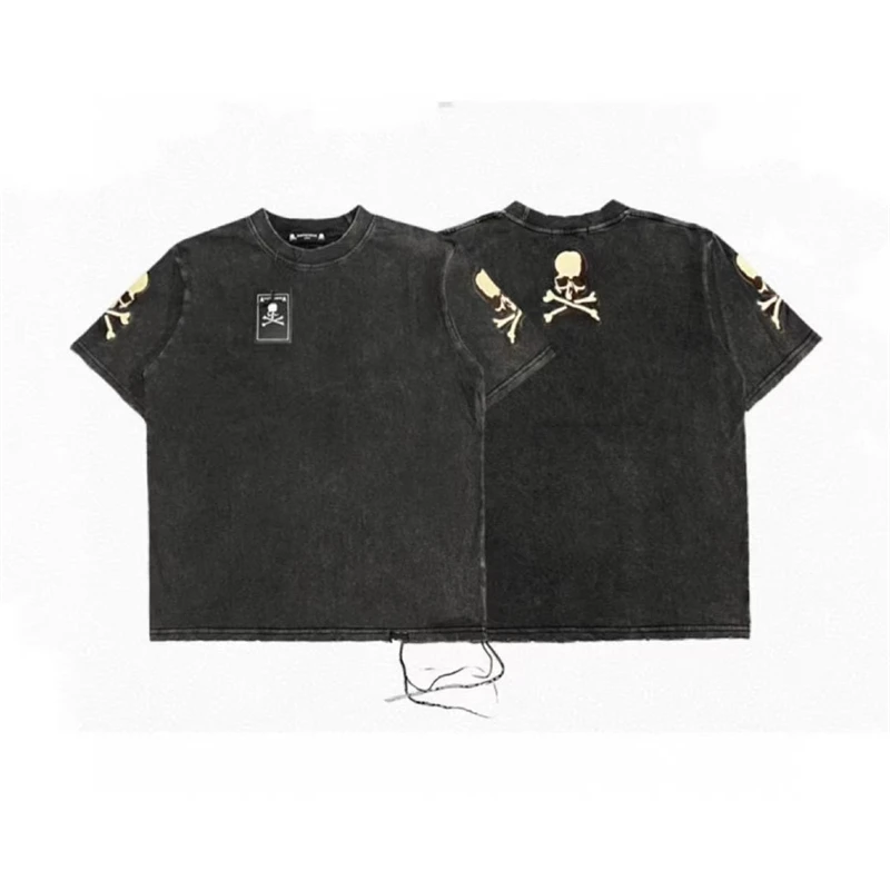 

Mastermind JAPAN MMJ Short Sleeved Three Ghosts Crossbones Embroidery Loose And Comfortable Casual Top
