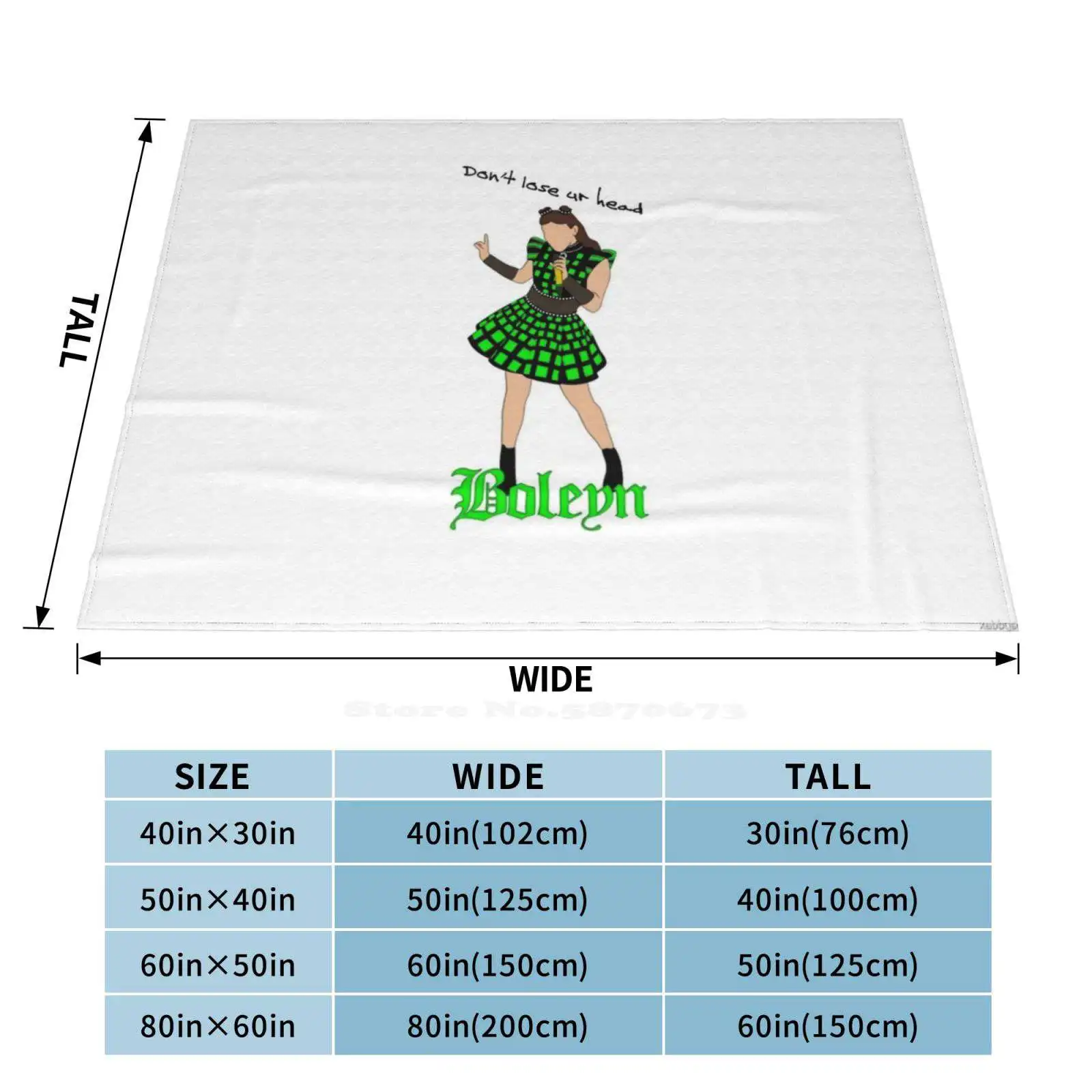 Six The Musical ~ Boleyn Мягкое теплое одеяло Anne Theatre Dont Lose Your Head Millie Oconnell