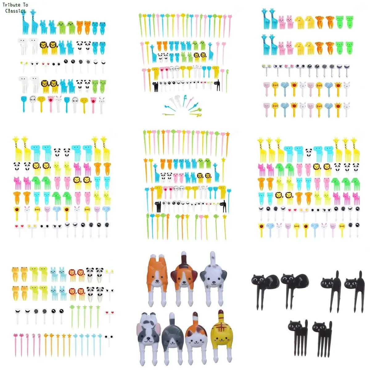 

1 компл./упак. мультяшный набор вилок для фруктов, сэндвич-палочка, вилка для вечерние Фета, десертов, пищи, Коктейльная палочка для домашвече...