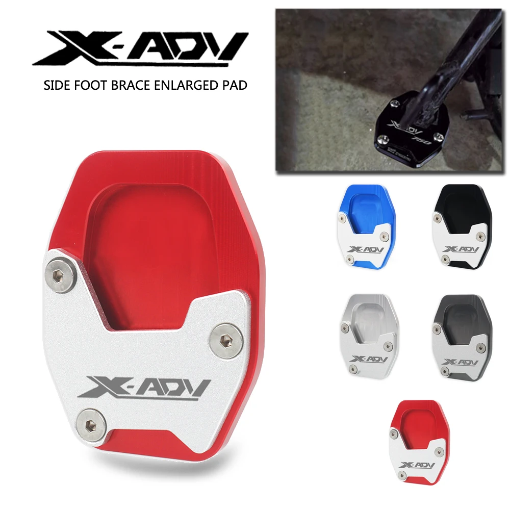 

New Motorcycle CNC Kickstand Sidestand Stand Extension Enlarger Pad For HONDA XADV 750 X-ADV 750 X-ADV750 2021 2022