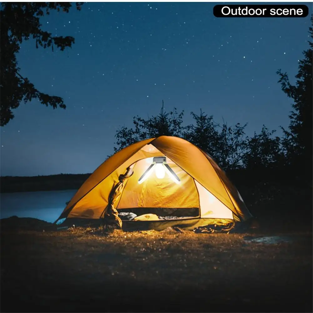 

Solar 60 LED Tent Light Trefoil LED Rechargeable Lamp Power Outage Portable Emergency Camping Light With 2400mAh Power Bank