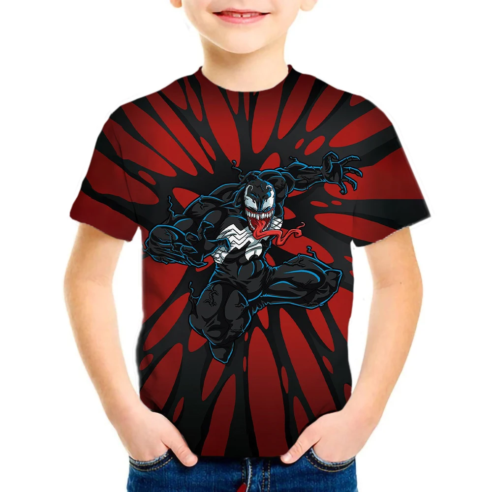 

Boys/girls New Summer Venom T-shirt Children Casual 3d Print T Shirt Funny Cool Boy Kids Marvel- Tee Harajoku Streetwear Tops