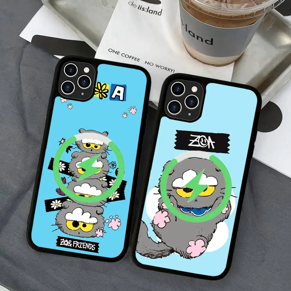 Фото Чехол для телефона G-Gdragon Z-Zoa Cat Fashion для iPhone 13 14 15 11 12 16 17 Pro Max Plus с магнитным креплением Magsafe. №2