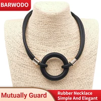 barwodo simple choker jewelry for women handmade rubber short chain necklace punk accessories pendant designer boho necklaces