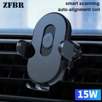 15w mobile phone holder wireless car charger phone stand for samsung s20 ultra note 20 note10 s10 fast charging for iphone xs xr