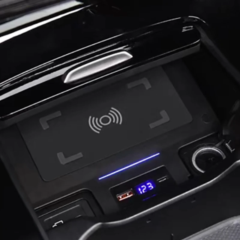 

15 Вт автомобильное беспроводное зарядное устройство QI, быстрое зарядное устройство для телефона, зарядная площадка для Mercedes Benz W177 W188 W247 GLA CLA GLB EQA EQB 2019-2024