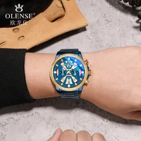 top luxury brand male water resistant luminous quartz wristwatch casual sports chronograph stainless steel mens watch