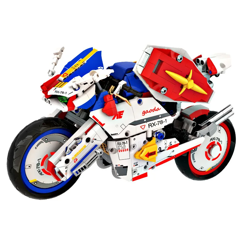 

1055PCS Famous Racing Technical Motorcycle Car Model Building Blocks RX-78 Speed Expert Motorbike Bricks Toy Children Kids Gifts