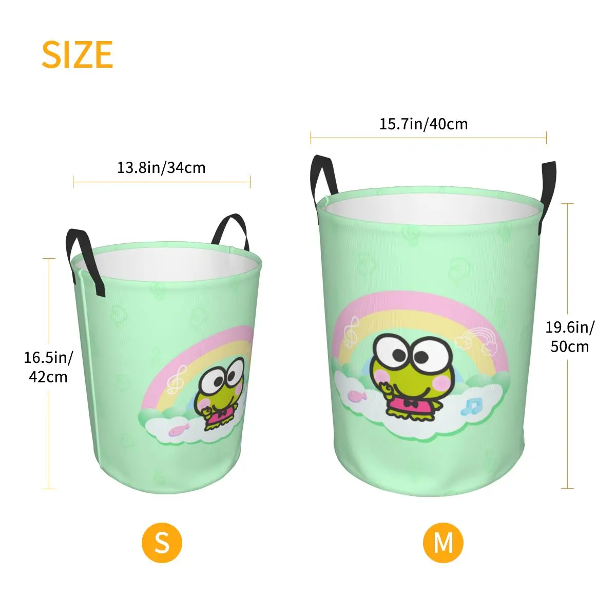 Пользовательская симпатичная мультяшная корзина для белья Keroppi большая хранения