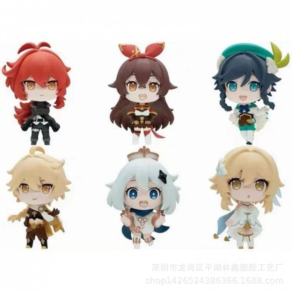 

Genshin Impact Game Paimon Lumine Aether Hand-Made Anime Two-Dimensional Cute Ornament Model Gift for Friends