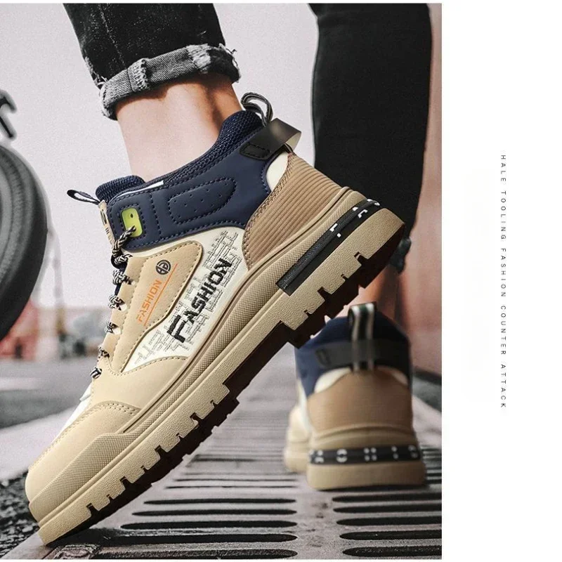 Мужские ботинки Мужская повседневная обувь роскошного дизайна мотоциклетные