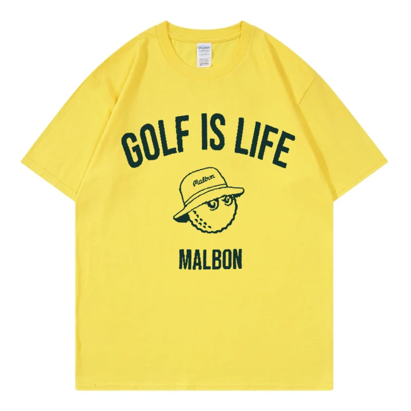 

Golf T-shirt Men's And Women's Fisherman's Hat Short Sleeve Fashion Cotton Pullover Loose Couple Korean Oversized T-shirt - T-sh