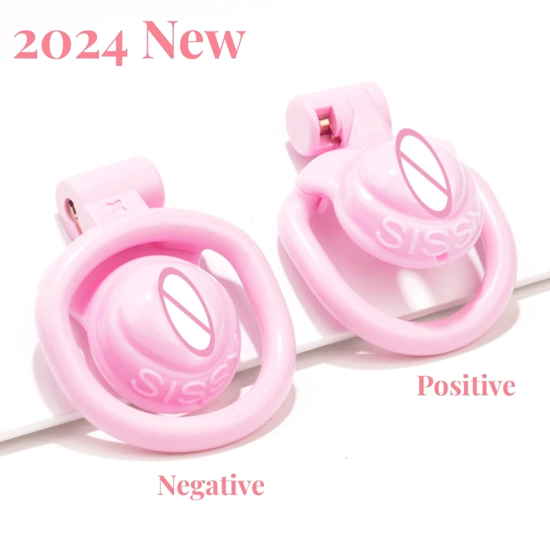 Новинка 2024 Розовая Сексуальная клетка на пенис с замком целомудрия кольцами 4