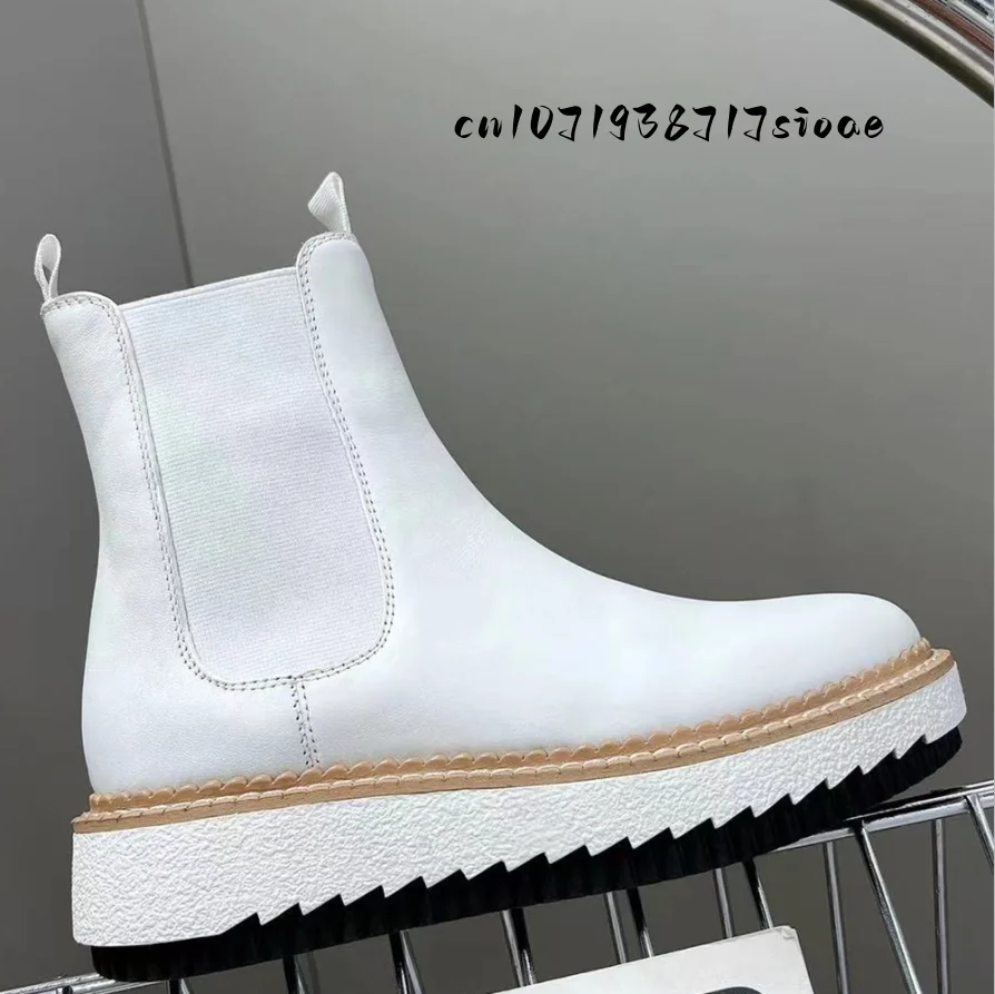 

2022 Winter Women's Ankle Boots Ins Hot Solid Color Modern Stylish Genuine Leather High Heel Anti-skid High Quality Wholesale