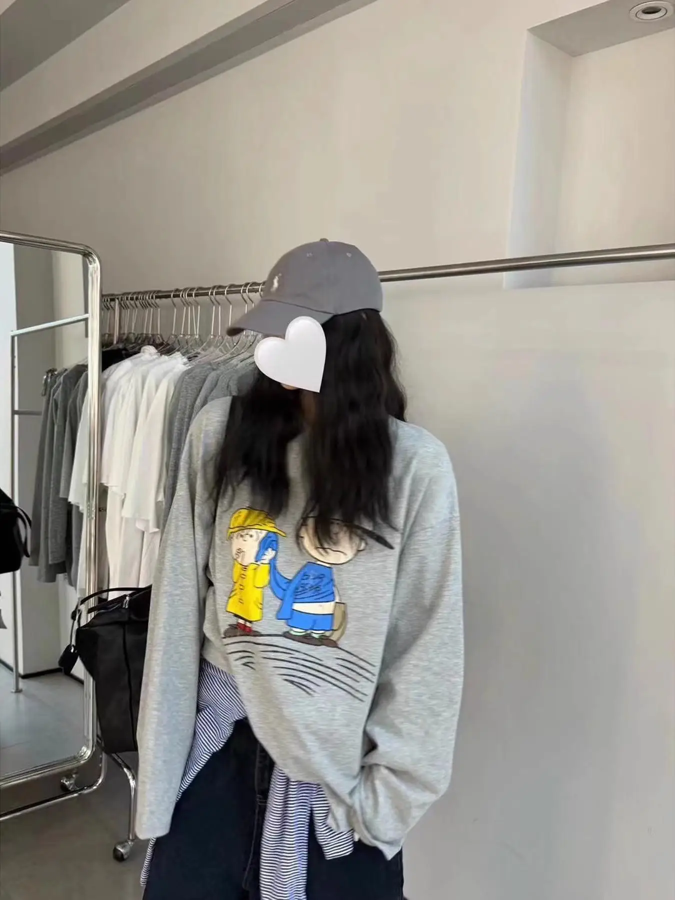 Южная Корея Dongdaemun 2024 осенняя новая свободная универсальная возрастная рубашка с