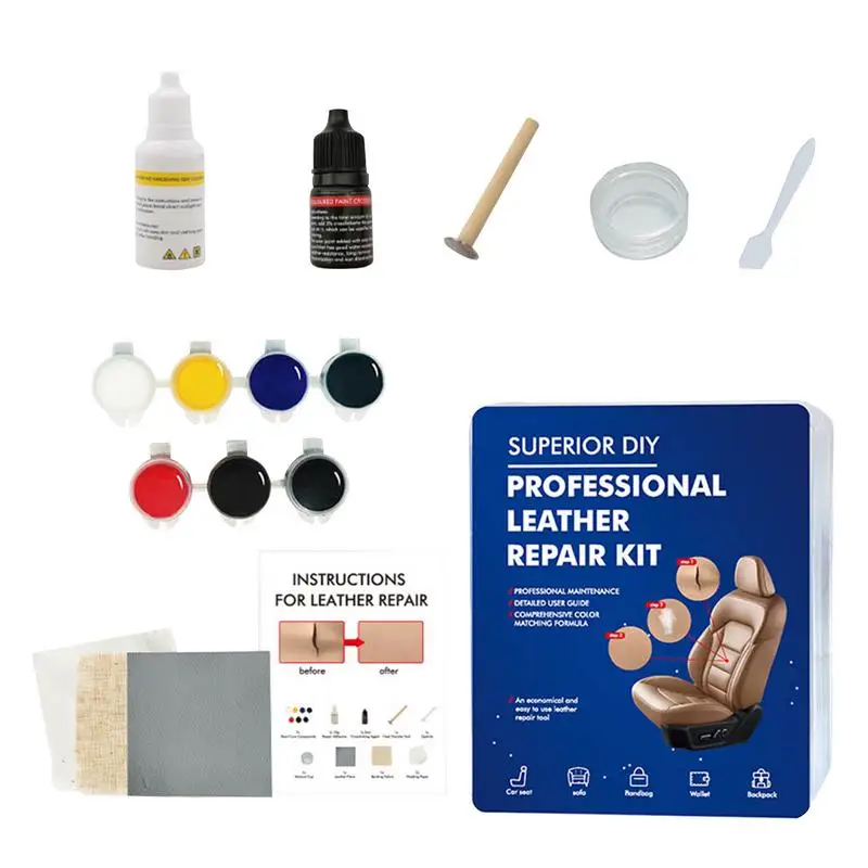

Leather Repair Kit For Furniture 7 Colors Leather Scratch Repair Kit Multipurpose Leather Repair For Leather Scratch Tears And