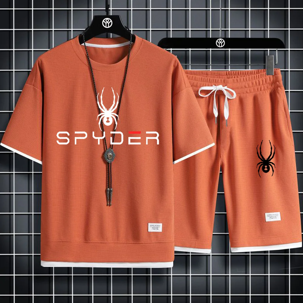 męskiego garnituru sportowego Letnie stroje Dwuczęściowy zestaw Koszulka piłkarska i spodenki Markowa kamizelka do biegania O...