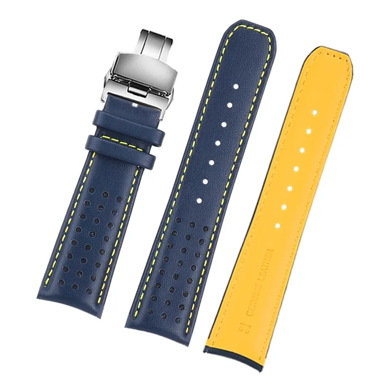 Фото Ремешок для часов из воловьей кожи с изогнутым концом для Citizen Blue Angel AT8020-54L/8020-03L JY8078 AT8020, браслет серии 22 мм 23 мм, мужской ремешок №5