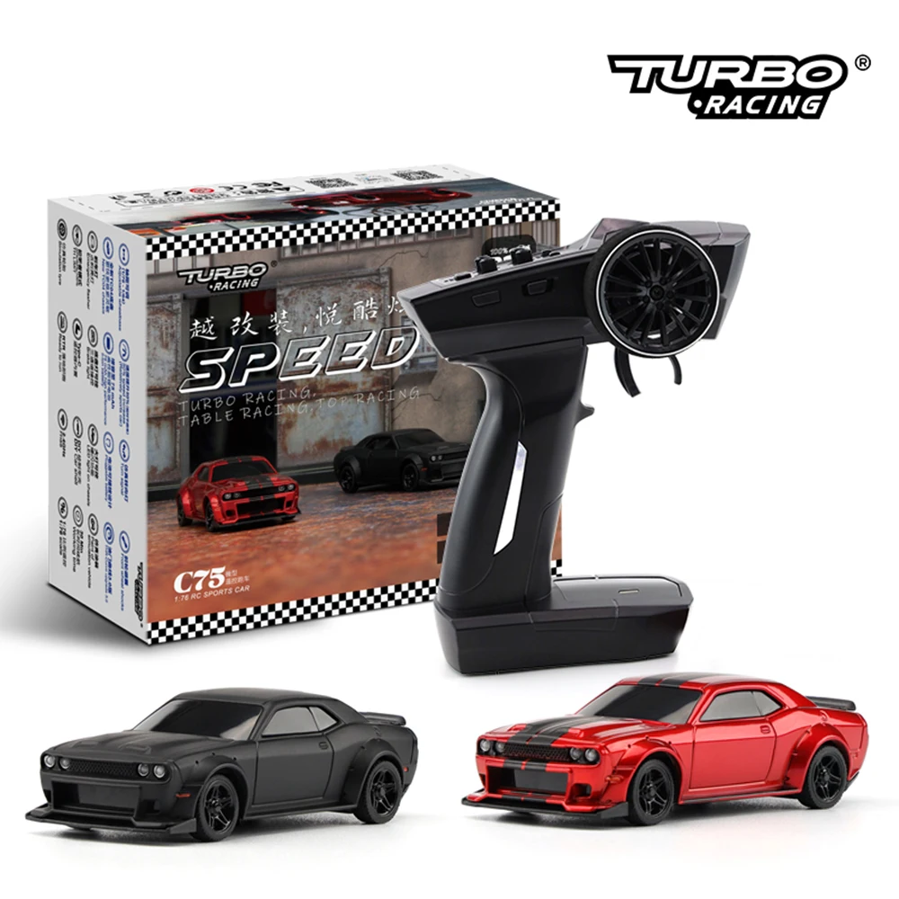 Turbo Racing New 1:76 C75 Road Radio-Controlled Car Mini Full Scale Remote Control Car Toy RTR Suitable For Children And Adults
