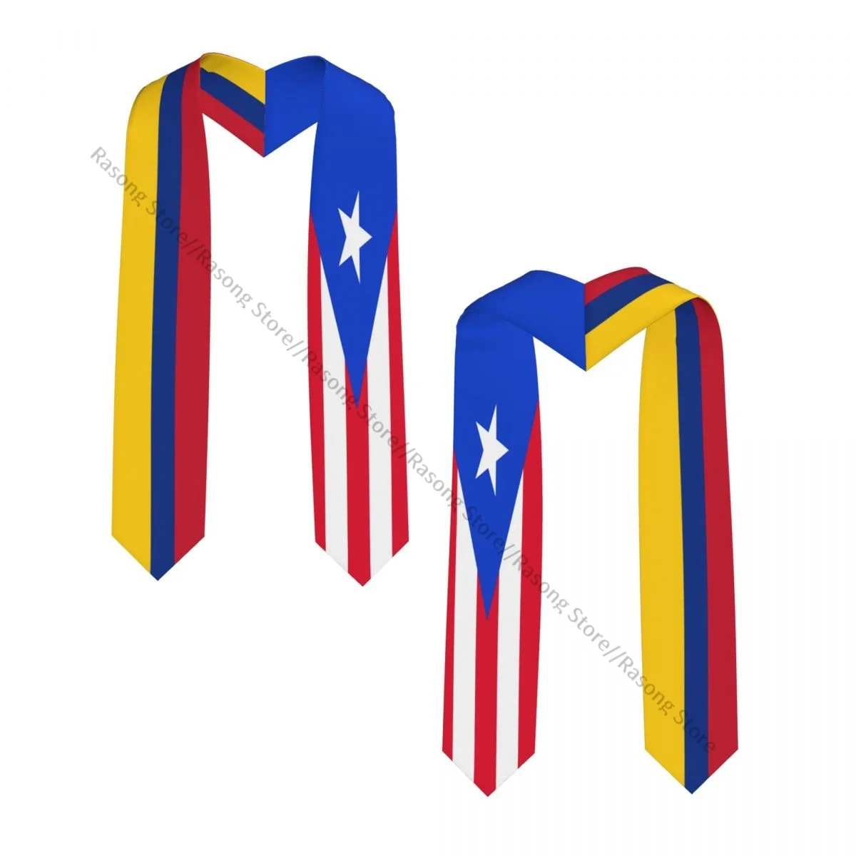 Выпускная накидка для академического открытия унисекс флаг Пуэрто-Рико палантин