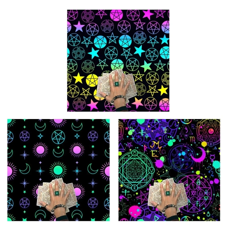 

Геометрические гадания Скатерть Настольная игра Оракулы Карточный коврик Рунический коврик для поддержки G99D