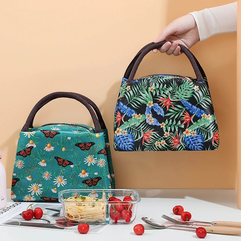 

Kids Large Capacity Bento Bag Leak-Proof Reusable Waterproof Food Tote Bag with Zipper Thickened Insulated Lunch Bag for School