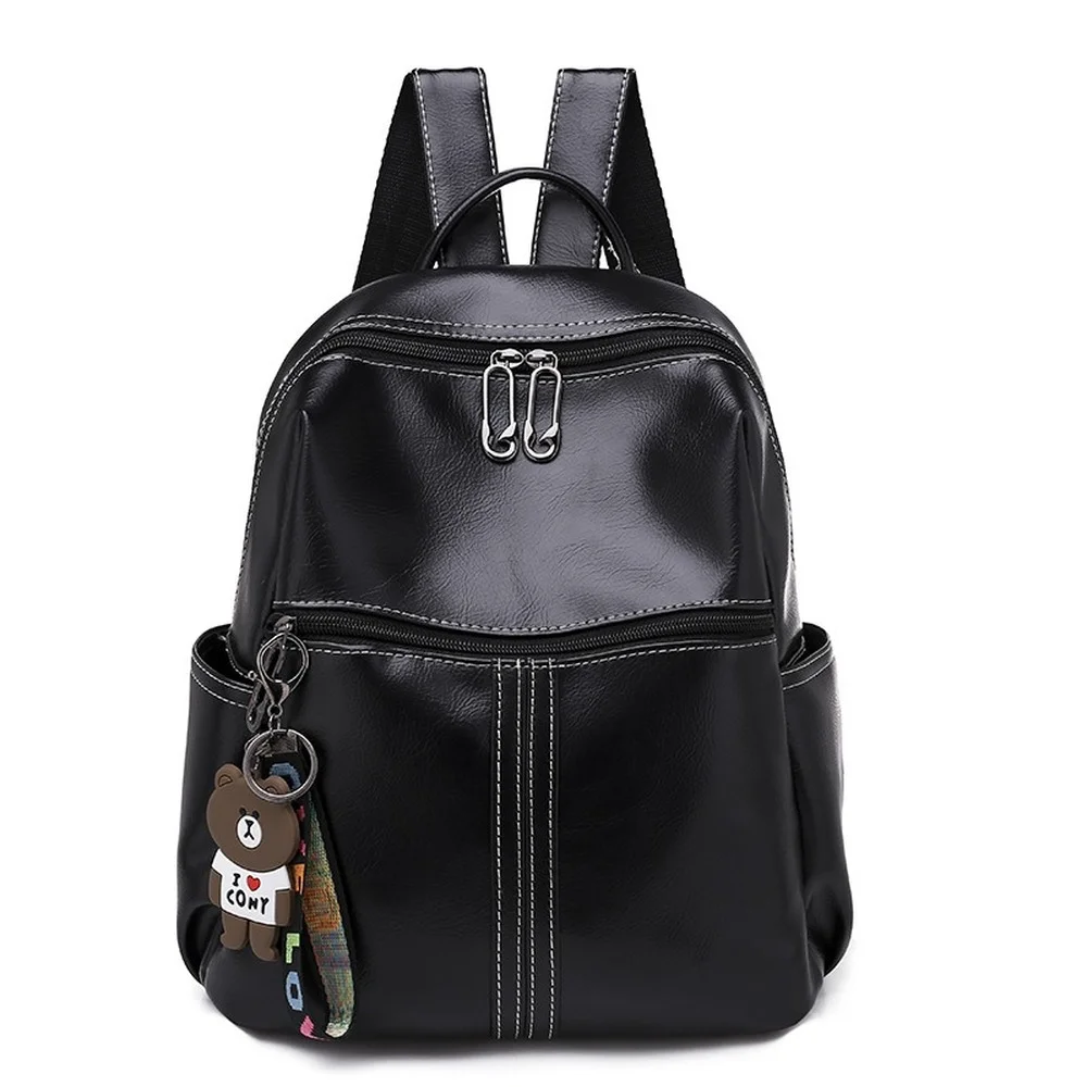 New Fashion Soft Leather Ladies Backpack Simple and Versatile Large-capacity Travel Backpack Outdoor Sports Anti-theft Bag Bags