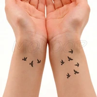 water transfer black sexy peace dove birds tattoo body art waterproof temporary fake flash tattoo for man woman kid 10 56 cm