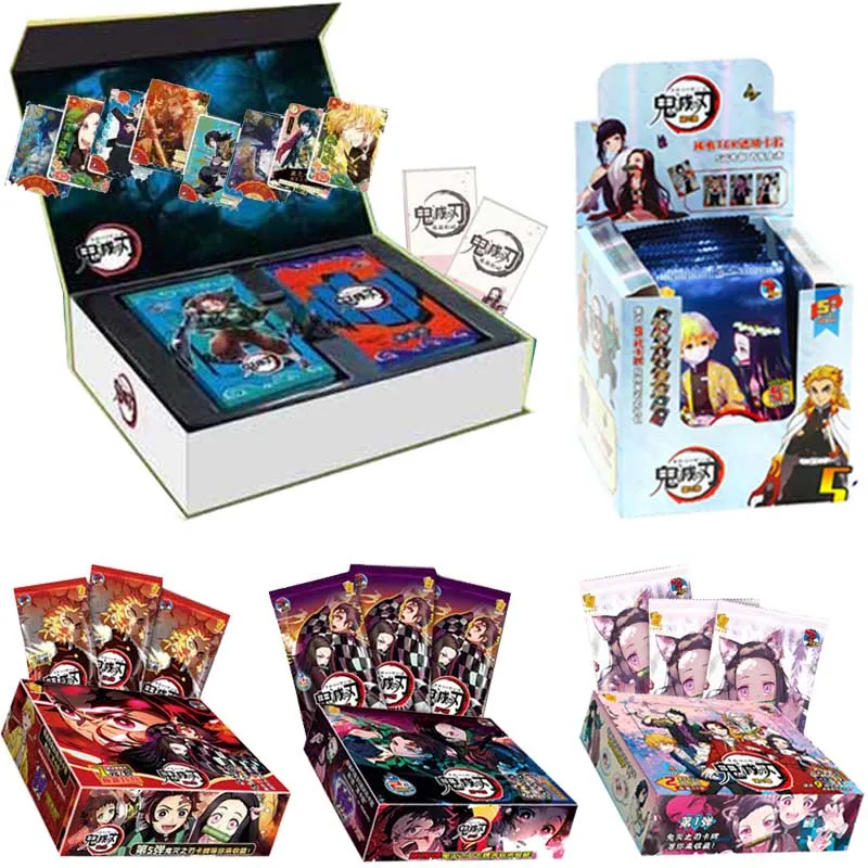 

Wholesales 12BOX Demon Slayer Box Collection Cards Full Set Kamado Tanjirou Kamado Anime Playing Game Cartas Christmas Gift