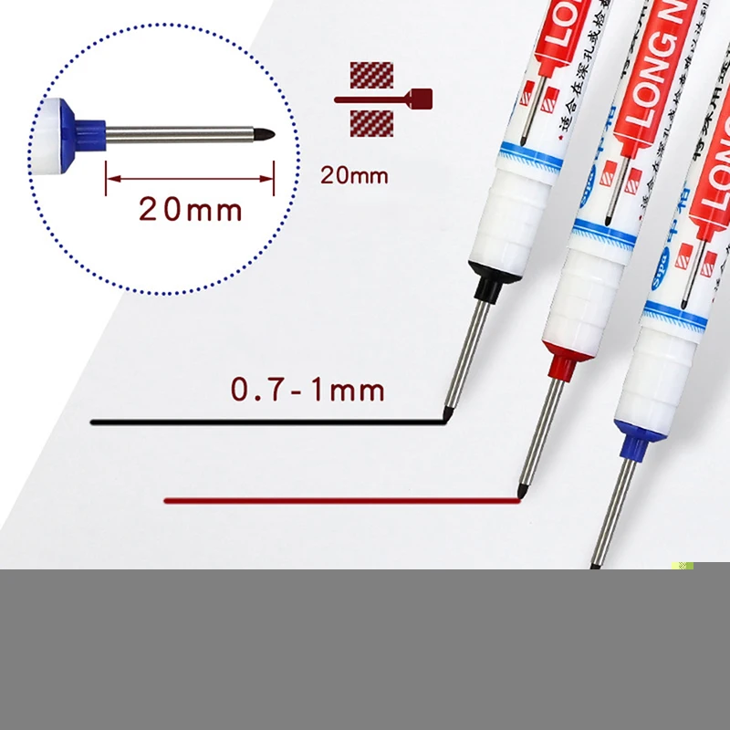 

1 шт. 20 мм плотничный фломастер для письма и столярных работ с глубоким отверстием для домашнего декора водонепроницаемый Быстросохнущий ма...