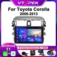 vtopek 2din for toyota corolla e140150 2006 2013 4g android 11 car stereo radio multimedia video player navigation gps carplay