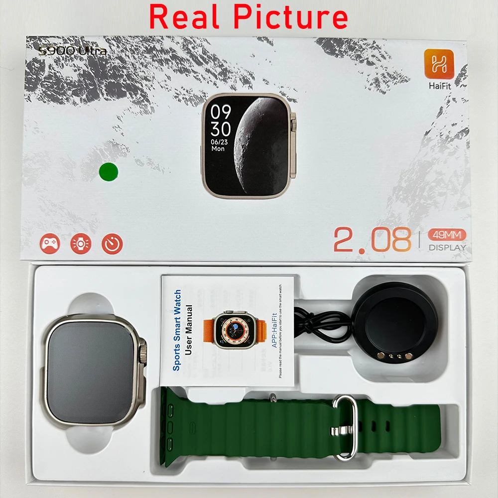 

New Real 49MM S900 Ultra Smart Watch GPS Fitness Bracelet 2.08inch HD IPS Screen Bluetooth Call For Apple Watches Andriod IOS