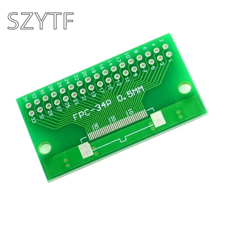 

5pcs/bag FPC 34PIN DIP adapter board FFC turn 2.54 TFT LCD seat 1mm 0.5mm pitch