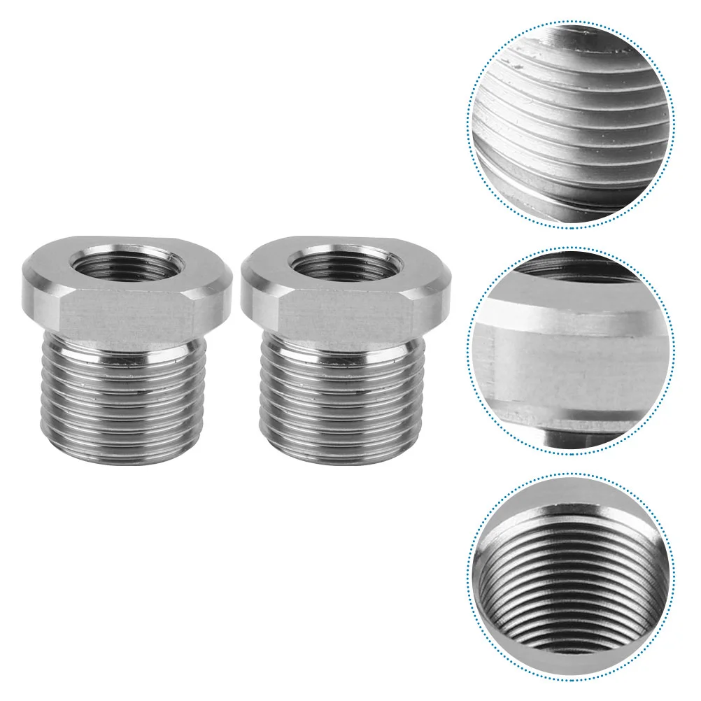 

2 Pcs Threaded Adapter Connector Tool Parts Automotive Connectors Disconnect Coupler Engine Car Stainless Steel Male