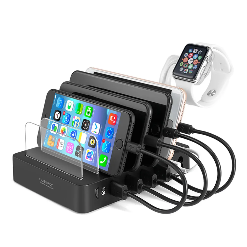 

Станция зарядная с 8 USB-портами и поддержкой быстрой зарядки, 105 Вт