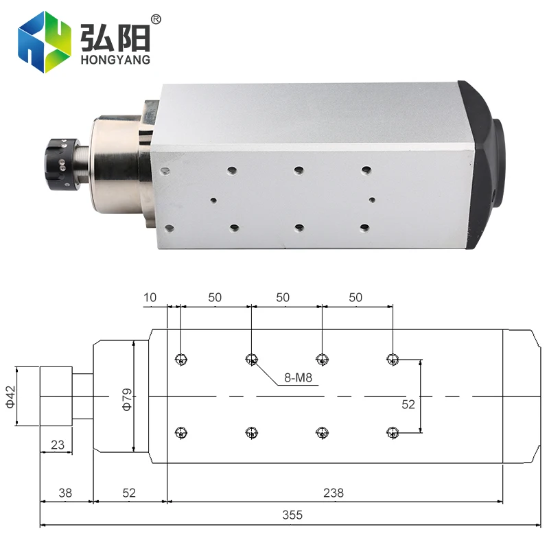 4 5 кВт ER25 двигатель шпинделя с воздушным охлаждением 220 В 380 подшипника 300 Гц 18000
